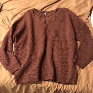 Dusty Rose Sweater with Choker Cutout